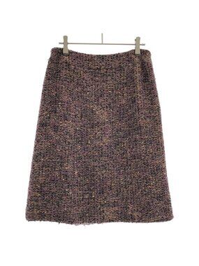 Chanel Tweet Deskirt Purple 40 Skirt